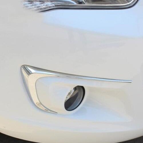 ABS For Citroen Elysee C-Elysee 2014 2015 2016 Accessories Car Front Fog Lamp Eyebrow Panel Cover Trim Sticker Car Styling