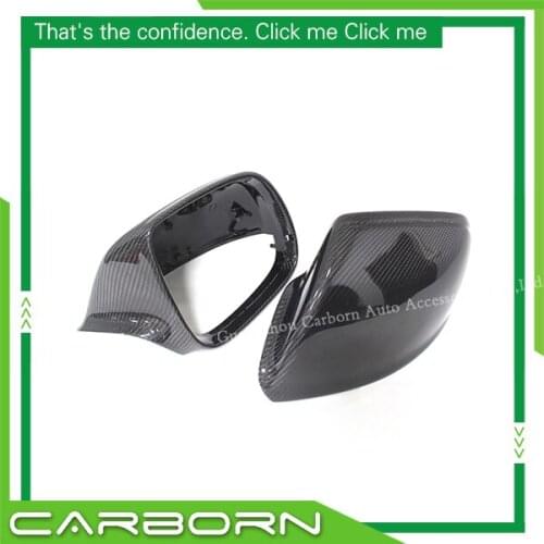 ForAudi 09-16 Q5/14-15 Q7/14-17 SQ5 Replacement Style Carbon Fiber Rear View Side Mirror Cover without Side Assist Light Hole