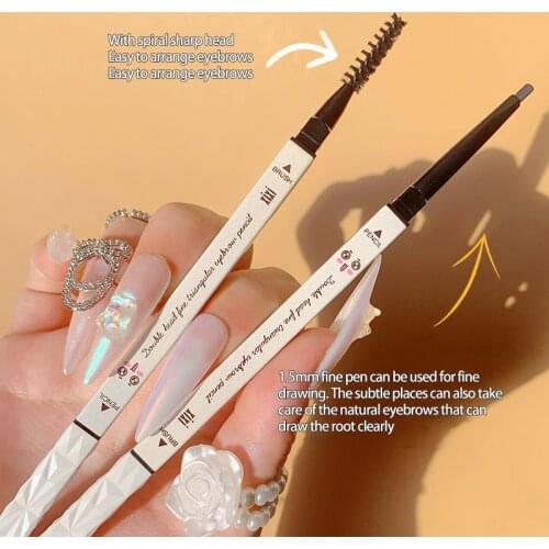 Little White Rabbit Double-headed Eyebrow Pencil Waterproof Lasting Non-faint Makeup Easy To Control Hand-worn Eye Makeup TSLM1