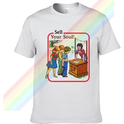 Neatoshop Sell Your Soul Oil Painting Men Women Summer 100% Cotton Black Tees Male Newest Top Popular Normal Tee Shirts Unisex