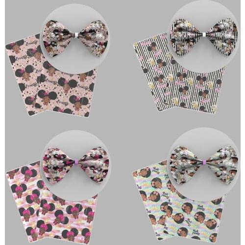 Patterned Sealed Shaker Sleeve PVC Transparent Printed Pocket 10x15cm 10pcs for DIY Hair Bows Making Materials without Shakers