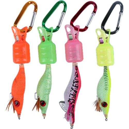 Ilure 6Pcs/Lot Multiple color plastic squid jig wood shrimp hook cover Treble Hooks Cover Jig Tackle