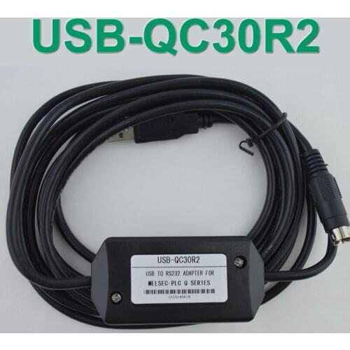 USB-QC30R2 Programming Cable for Mitsubishi Q series PLC GT1020 GT1030, Support WIN7,HAVE IN STOCK
