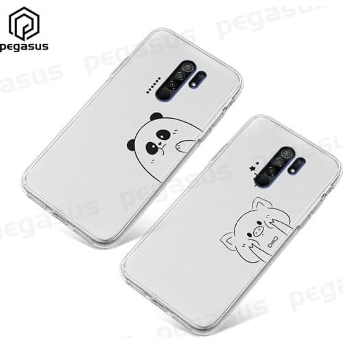Creative Cute Simple Line Animal For Xiaomi Redmi Note 7 8 8T 9 Pro 10X 5G 9A 8A 7A 9 8 7 Mi 10T Lite TPU Transparent Phone Case