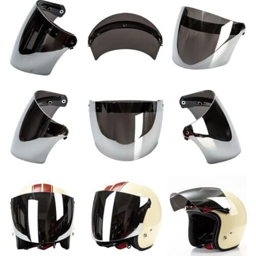 Motorcycle Helmet Visor Shield 3-Snap Design Open Face Helmet Visor Gift for Motorcycle Enthusiasts