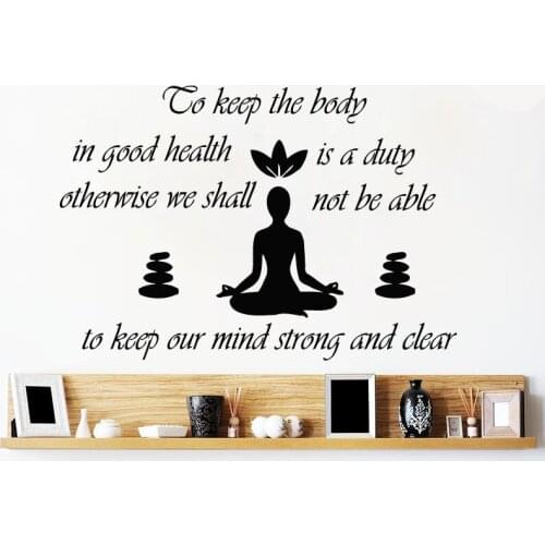 Co Keep Decal Body Wall Decals Quote Yoga Classroom Vinyl Wall Sticker For Living Room Home Decor Indian Home Decoration W312