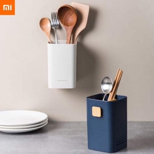 Xiaomi mijia Wall-mounted chopsticks cage rack drain anti-moisture basket home kitchen tableware spoon storage box