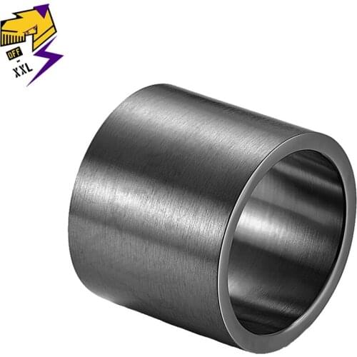 New Gothic Simple Steampunk Rings Male High Polishing Gold Color Black Titanium Steel Ring for Women Punk Jewelry