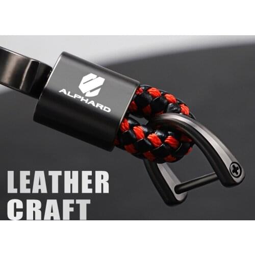 New Style Car Keychain Leather Zinc Alloy Car Badge For Toyota Chr Corolla Yaris Alphard Prius Camry Auris Avensis Tacoma MR2