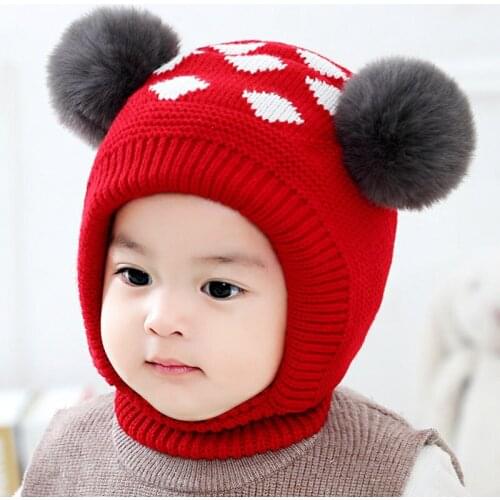 1-3 Years Baby Winter Hat Cartoon Bear Hat for Kid Toddler Girl Boy Warm Cute Beanie Hat Cap Accessories Children Beanie Bonnet