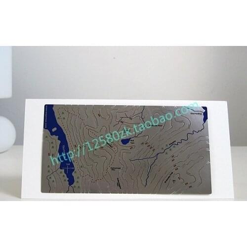 Personalized metal decoration gift three - dimensional variegating geologic map version type
