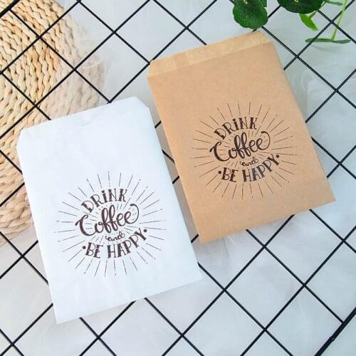 25pcs of set Kraft Paper Coffee Favor Bags for Wedding Decorations Bride Shower Party Favors Popcorn Buffet Gift Bag