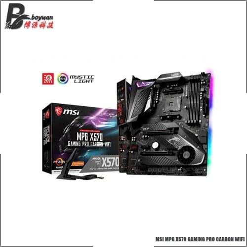 MSI MPG X570 GAMING PRO CARBON WIFI ATX AMD X570 DDR4 4400(OC)MHz,M.2,SATA 6Gbps,USB3.2,128G,best support R9 CPU Socket AM4