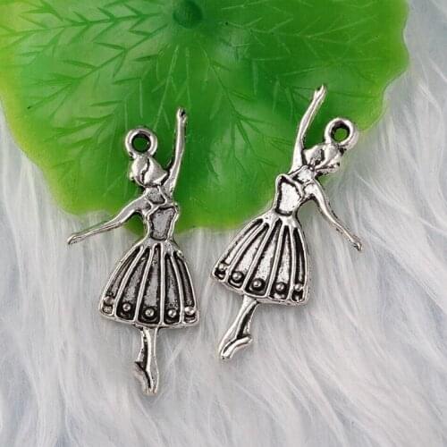 Mixed Vintage Silver Dancing Girl Prayer Angel Flying Angel Charms Pendant For Jewelry Making Bracelet Necklace DIY Hot Z452