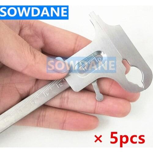 5 pieces Dental Orthodontic Ruler Rulers Dental Vernier Caliper Calipers Gauge Micromete Measuring Instrument Dental Lab Tool