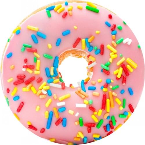 Delicious Pink Donuts Blanket Mexico Round Pancake Blankets Good Food Accompanied Flannel Blanket