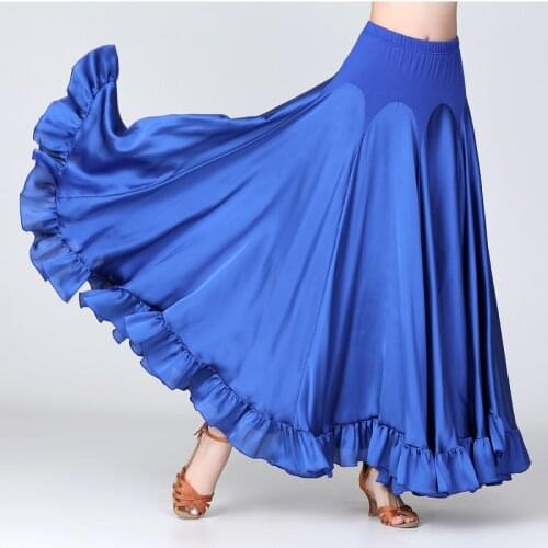 Ballroom Dance Skirts For Women Modern Dance Skirt With Half Length And Big Swing Skirts For Female