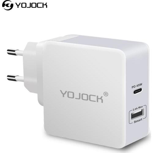 Yojock USB PD Charger USB-C Type C Charger 57W Power Delivery Quick Charger 3.0 for Xiaomi Mi5 for Huawei P10 Fast Charger