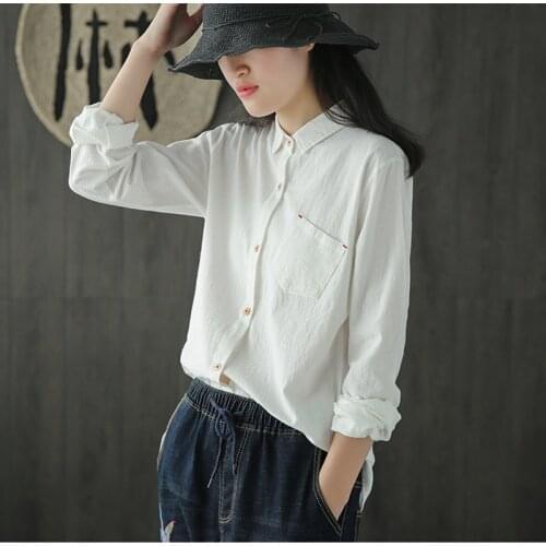 Women tops summer 2019 Oriental blouse spring Chinese style shirt peasant womens tops and blouses Japanese streetwear DD1903