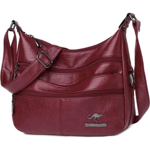 2021 Women Leather Messenger Bags Brand Designer Sac Crossbody Bags for Women Leather Shoulder Bag Vintage Handbags Bolsas New