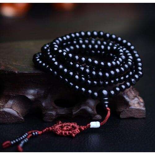 1PC Sandalwood Buddhist Buddha Meditation Strand 6mm 216 Prayer Bead Mala Bracelet Necklace