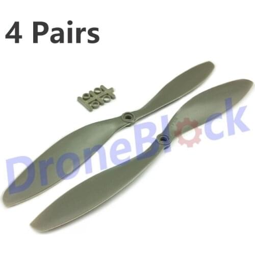 4 Pairs 8038/1047/1147 Nylon Propellers Push-Pull CW/CCW Rc Quadcopter Blade Parts Drones Spare Parts Grey 8x3.8 10x4.7 11x4.7