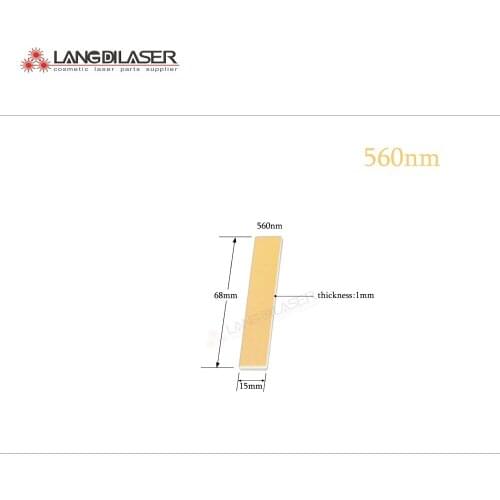 560~1200 LP filters , size : 68*15*1mm , optic filter for IPL , skin rejuvenation , photo rejuvenation , laser optic filters