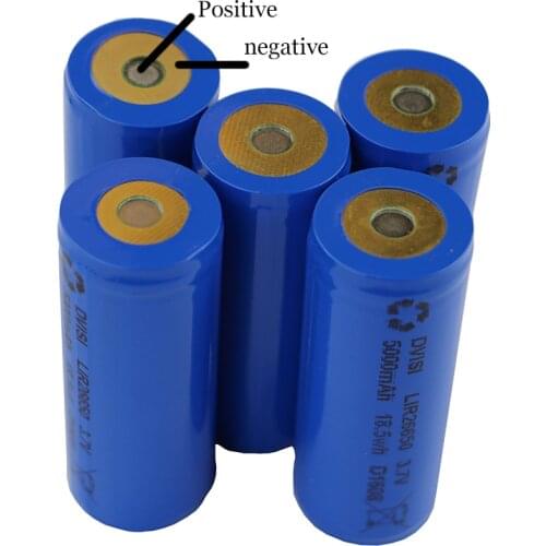 6Pcs/lot 3.7V 5000mAh 26650 LED Flashlight Rechargeable Battery Positive and Negative in same side with Protection Plate DVISI