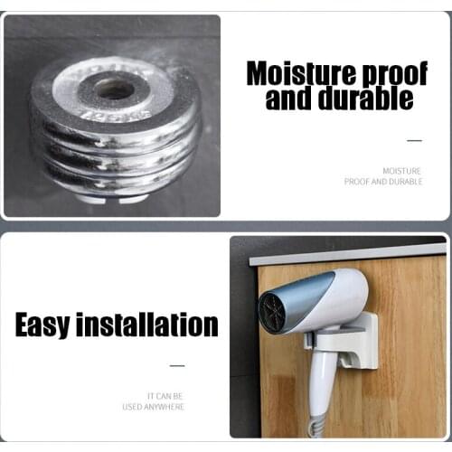 Hair Dryer Holder Punch-free Bathroom Strong Bearing Capacity Hair Dryer Wall Holder can CSV
