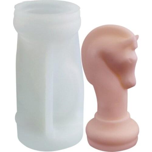 E56A 3D International Chess Candle Epoxy Resin Mold Aromatherapy Plaster Silicone Mould DIY Crafts Ornaments Casting Tool