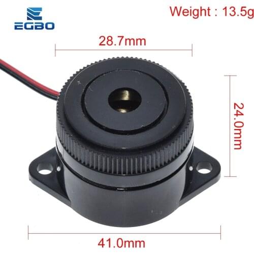 EGBO QSI-2910 90DB buzzer 29.5x24.5mm DC 12V Active piezoelectric buzzer Continuous sound for arduino
