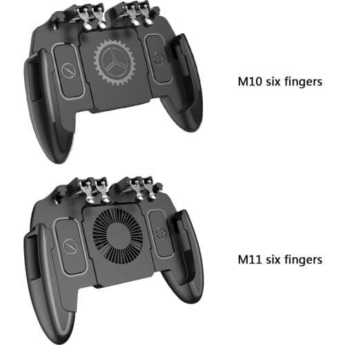 6 Fingers Cooling Button Gamepad Mobile Gaming Dustproof Portable Carrying Decor for PUBG Game Controller Joystick