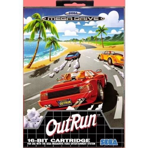 Outrun 16 bit MD Game card with Retail Box For Sega Genesis & Mega Drive