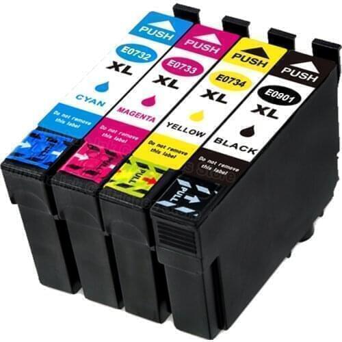 2BK+2C+2M+2Y Compatible Ink Cartridge For EPSON T0901 T0732 T0733 T0734 CX7300 CX7310 CX8300 CX9300F Printer