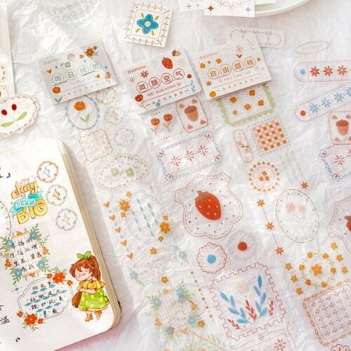 Kawaii Scrapbooking Washi Tape Cute Decorative Masking Tape Journal Diary Stickers Korean Stationery 003