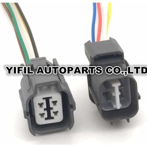 2/4/10set/lot 4 Pin/Way Female Male Oxygen O2 Sensor Plug Connector With Wire Cable Pigtail For Honda Accord 6189-0132 6181-0073