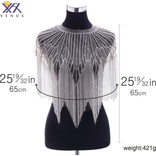 XFX VENUS 1pc beautiful flowers beaded bodice applique and crystal bodice Lady handmake Wedding Dress Accessories