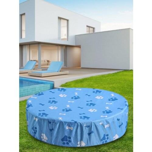 Pool Cover Outdoor Foldable Swimming Pool Bathing Tub Protector Cat Paw Dust Cover Waterproof For Outdoor Pool Accessories