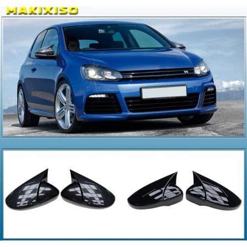 For Scirocco PASSAT Beetle 2009-2018 Carbon Fiber Door Side Wing Rearview Mirror Ox Horn Cover Cap Car Accessories