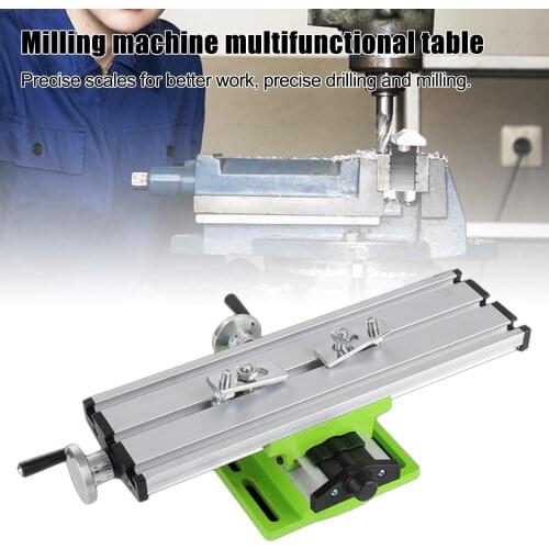 Miniature Precision Multifunction T-slot Milling Machine Bench Drill Vise Fixture Worktable X Y-Axis Adjustment Coordinate Table