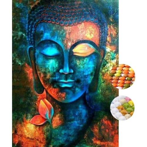 YIKEE 5D Diamond Painting Kit Full Drill " Colorful Buddha " Round / Square DIY Diamond Embroidery Wall Hanging a7016