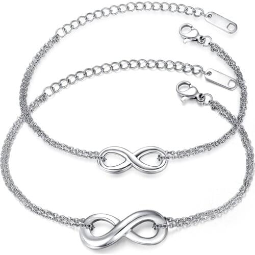 New Stainless Steel Sweetheart Link Chain Brief 8 for Lovers Fadeless Fashion Jewelry Gifts