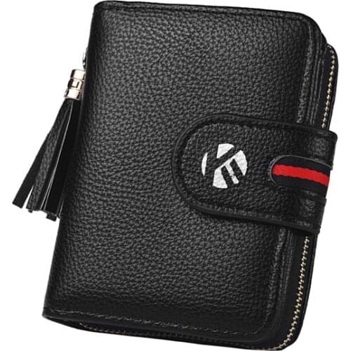 New womens wallet short womens wallet European and American multifunctional organ card bag small coin purse