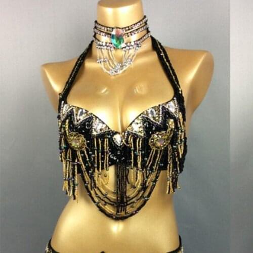Free shipping new womens belly dance costume beading Sequin bra belly dancing clothes sexy night club Bellydance BRA TOPS