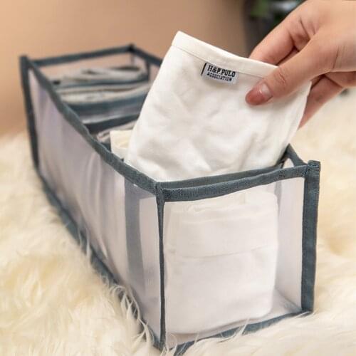 Dormitory closet organizer for socks home separated underwear storage box 11 grids bra organizer foldable drawer organizer