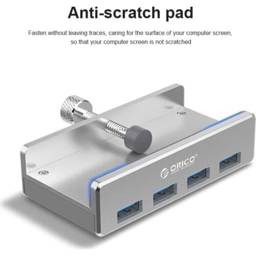 ORICO Aluminum Alloy Clip-Type USB 3.0 HUB 4 Ports High Speed Splitter Dock Station For Desktop Laptop Set Line Split Card Type