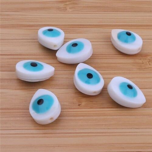 20pcs Natural Mother of Pearl Shell Evil Eye Pendant charms for Shell Necklace Pendants Earring Finding Charms Jewelry