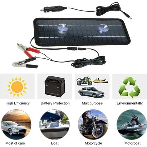 Portable Solar Panel Power For Car Boat 18V 4.5W Battery Charger Backup Outdoor Charging For Car Battery Notebook Computer