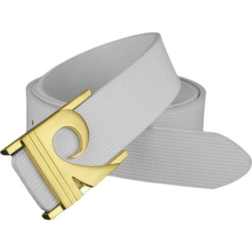 New Genuine Leather Designer Belts Men High Quality R Letter Luxury Brand Cowskin Waist Strap Black Gold Buckle Waistband 3.3cm