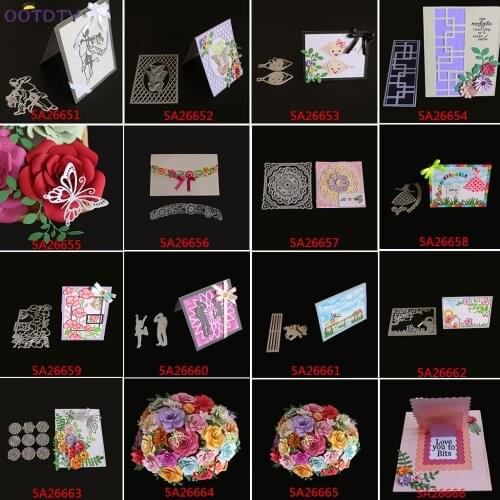 Baby 3D flowers petal Dancing Lovers Steel Cutting Embossing Dies Stencil DIY Kit For Album Scrapbooking Paper Card lace